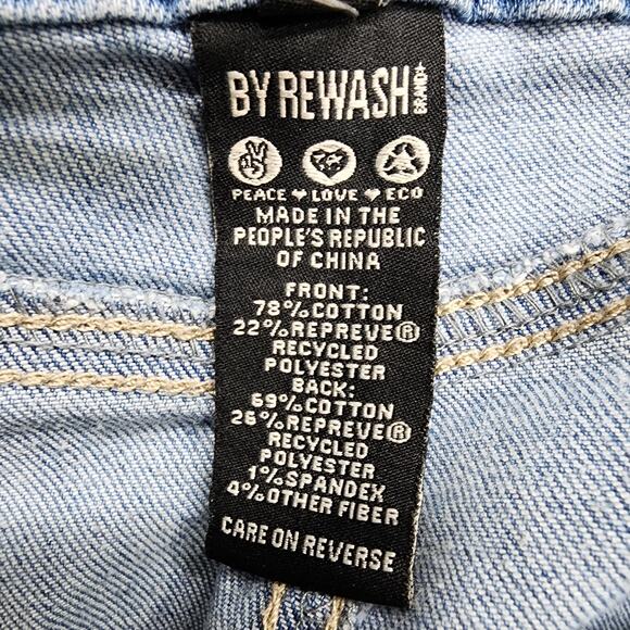 Rewash Skirt Womens 11/30 Blue Distressed Mini Raw Hem Stretch Casual Beach - Picture 4 of 9